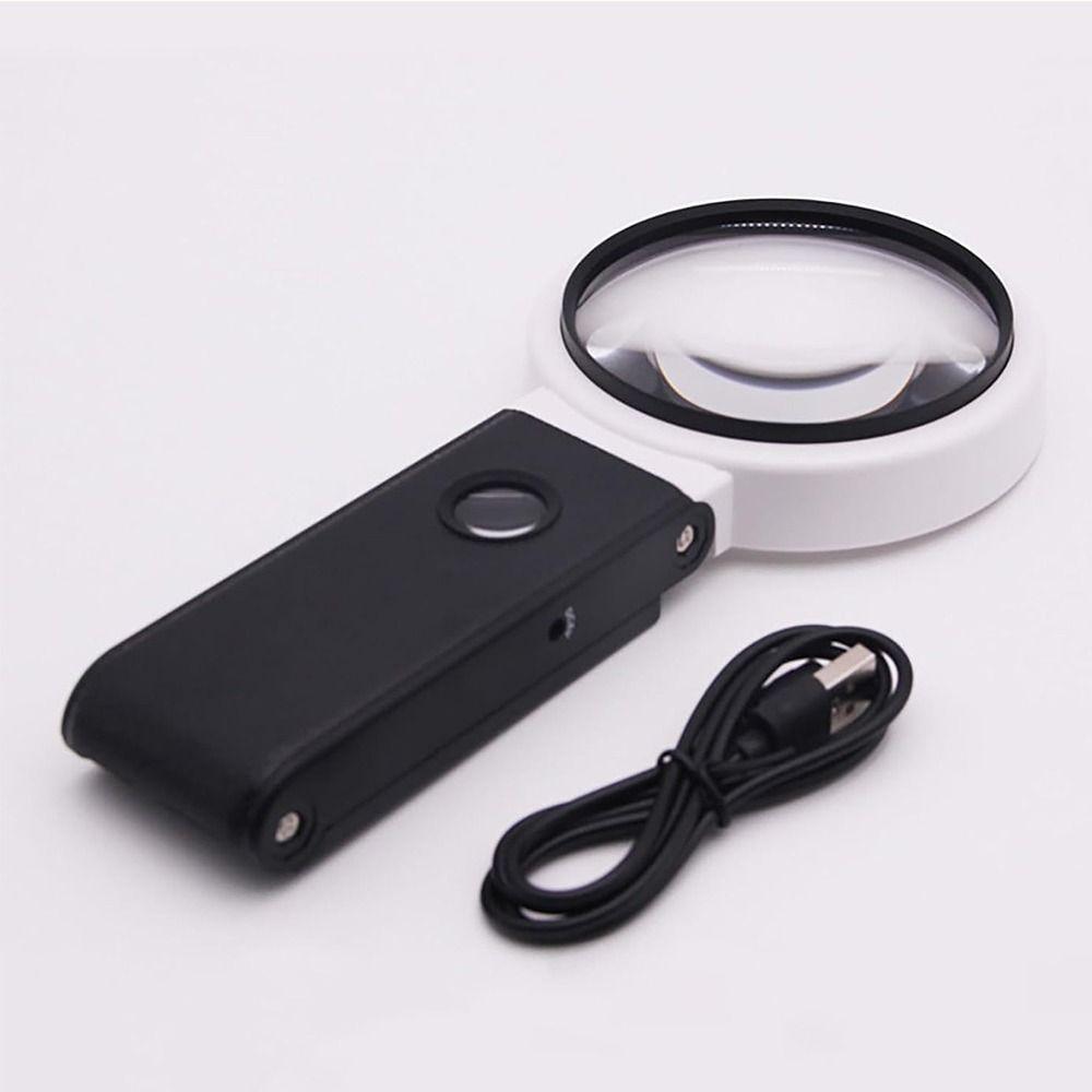 Folding Design LED Illuminated Magnifier Handheld Lighted Magnifier Close Work