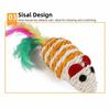 12/14/20PCS Sisal Mouse Funny Cat Stick Interactive Cat Supplies Cat Toys  Interactive Play