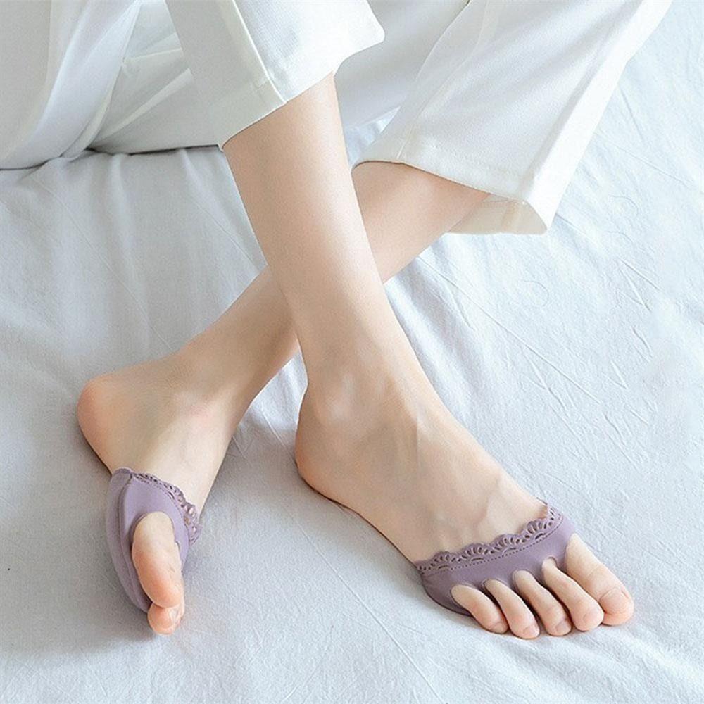1 пара тканевых носков с полупальцами для ухода за ногами, невидимые носки, подушечки для передней части стопы на лето и осень