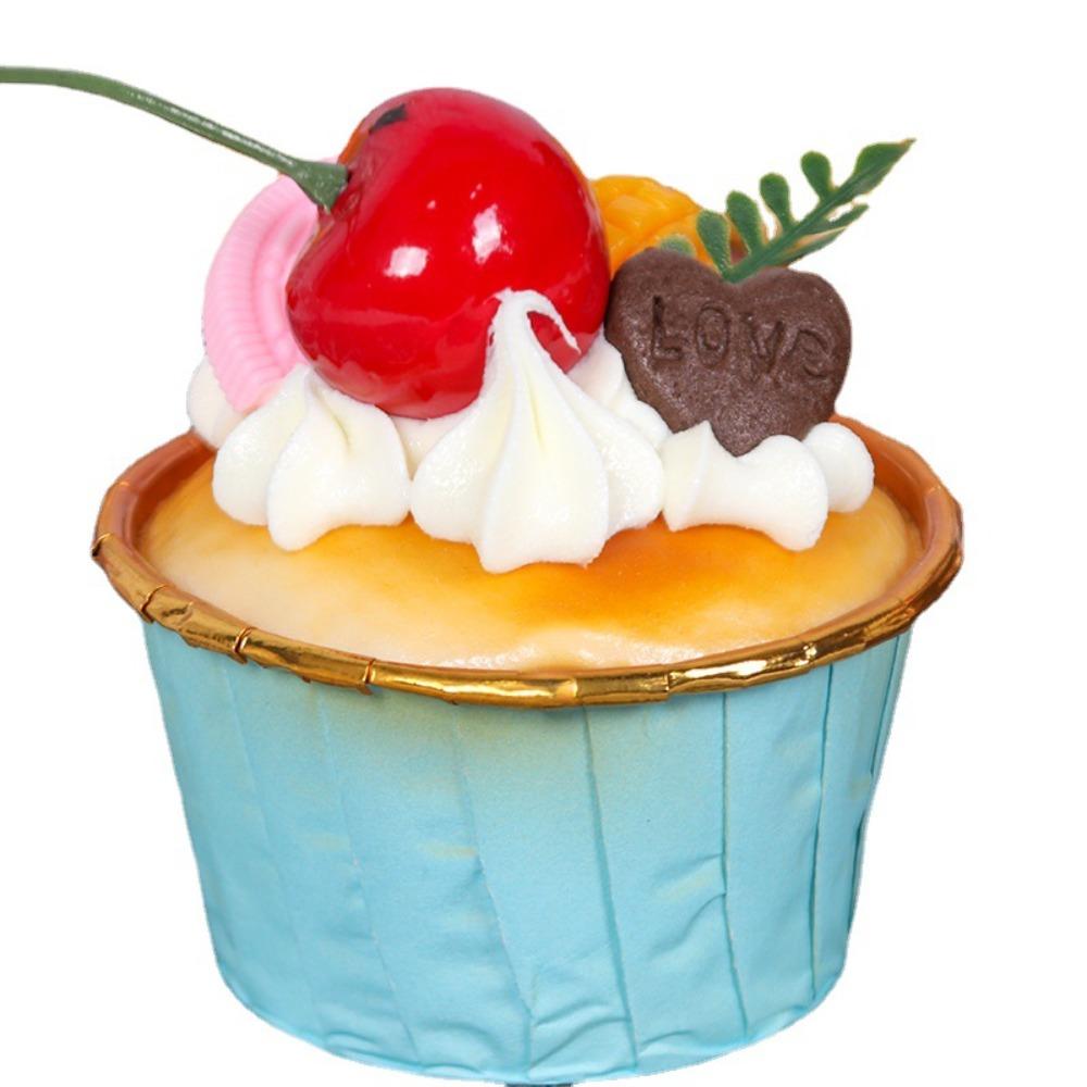 Decoration Faux Cream Cake Simulation Kitchen Artificial Fruit Cupcake Food Desserts Model