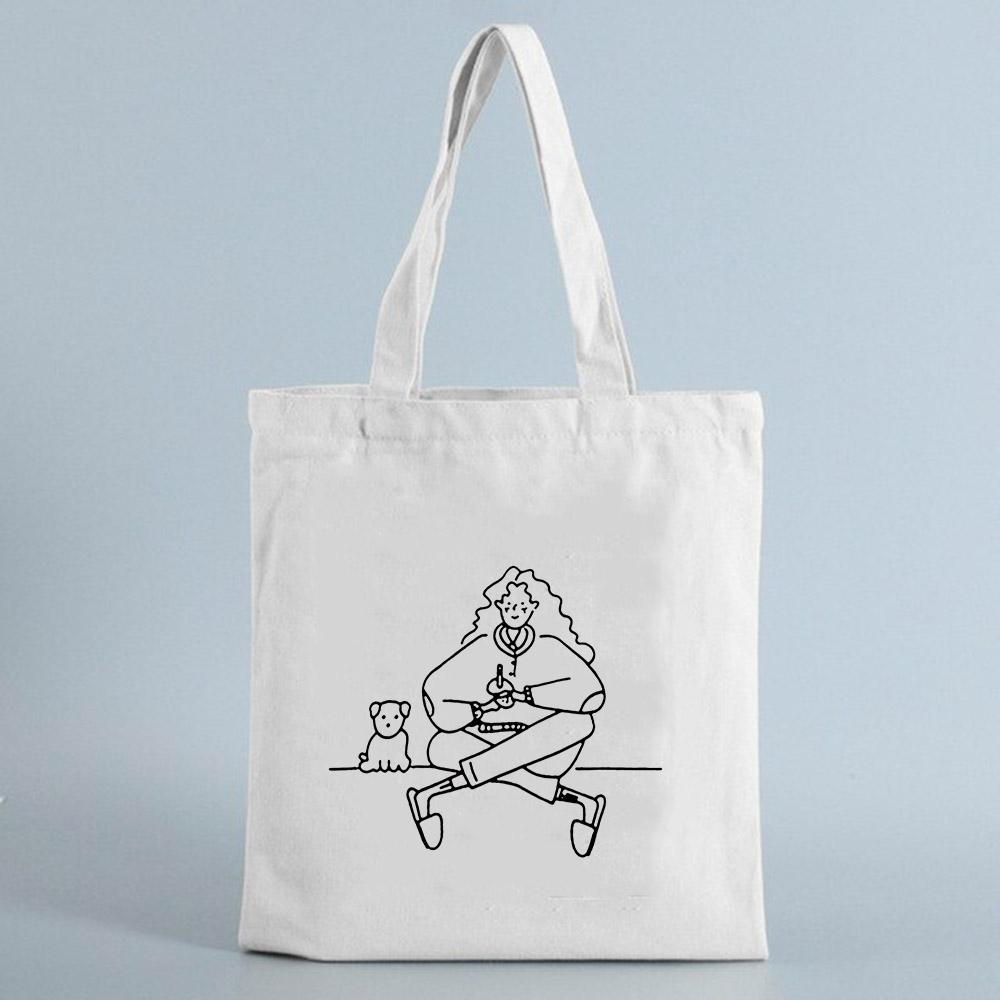 Study Girl Power Print Женская сумка для покупок Складная холщовая большая сумка Большая сумка для покупок Сумка для учителя Сумка для книг Экологичные дорожные сумки