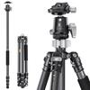 Concept Tripod Carbon Camera Tripod 8 Layer Carbon Fiber Total Height 172cm 4 Tiers Adjustable Monopod 30mm Ball Low Center of Gravity Head 25mm Pipe