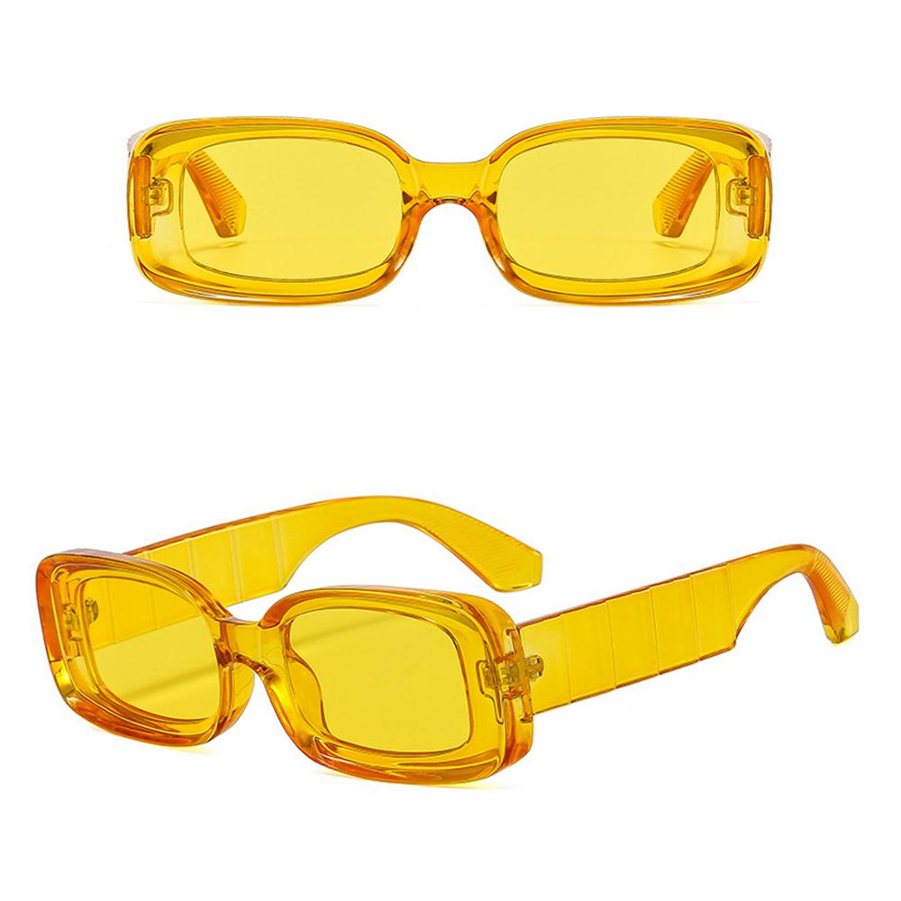 Men Women Clear Blue UV400 Eyewear Shades Sun Glasses Small Rectangle Sunglasses