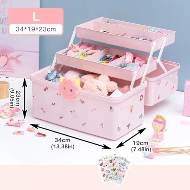 Коробка для хранения детских аксессуаров для волос, заколка для волос в виде резинки, украшение на голову, милая шкатулка для украшений для девочек