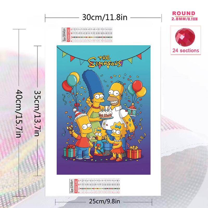 Simpsons Joy.169 100% Round Full Drill 5D DIY Diamond Painting Embroidery Cross Stitch Rhinestone Décor