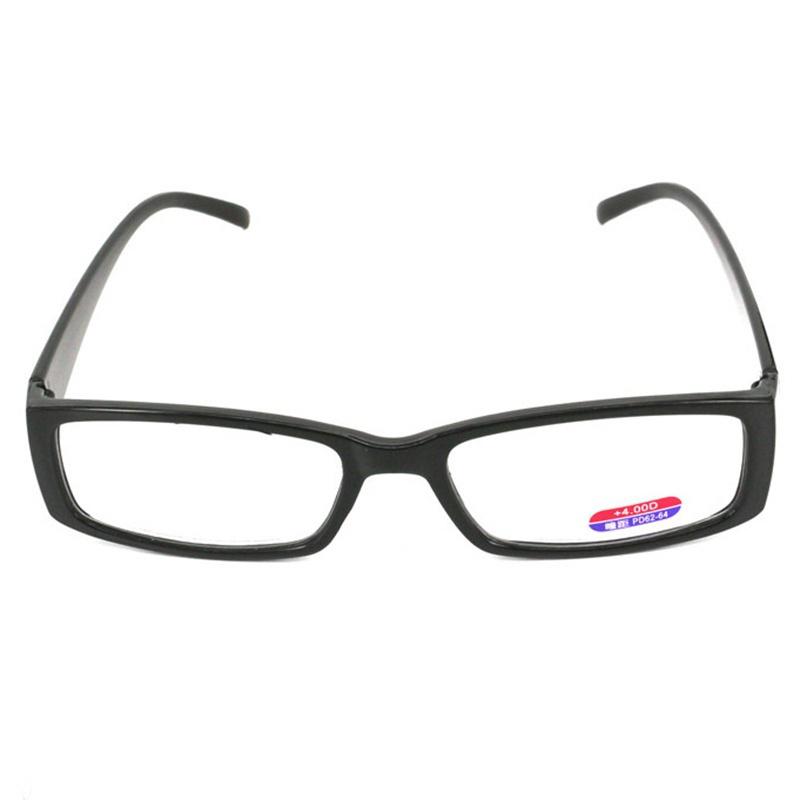 + 1.00- + 3.00 Черные очки для чтения Женщины Мужчины Популярная оправа Прозрачные линзы