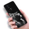 Силиконовый чехол для телефона Animal Lion Black для Xiaomi Redmi 7A 8A 9A 10A 11A 9C 10C 12C 13C 11 Prime A1 A2 Plus 12 4G Note 9T 12R
