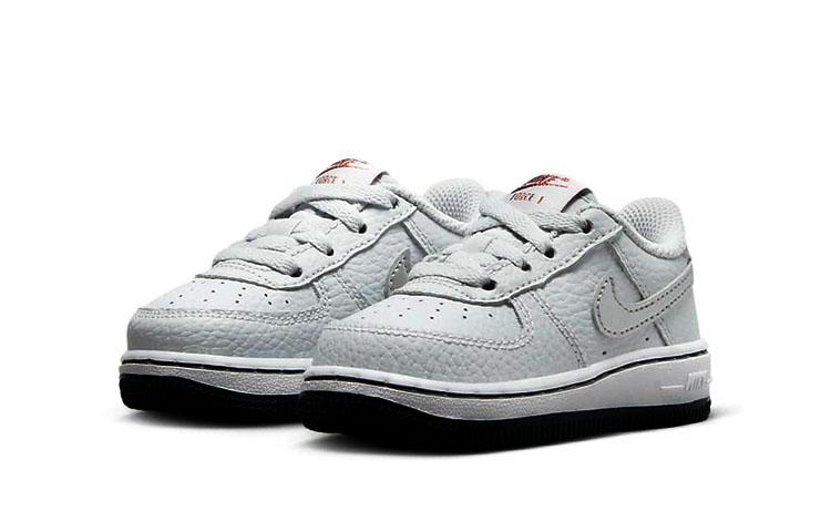 Nike Air Force 1 Slip Resistant Abrasion Resistant Low top Toddler Shoes Gray Infant And Toddler CZ1691-004