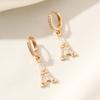 Tower Shape Dangle Earrings for Women 2025 New Fashion Zirconia Earring Golden Wedding Party Jewelry Accessories