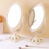 Double Sided Princess Mirror Retro Style Makeup Vintage Decor Mirrors Relief Ornament Vanity European Desktop