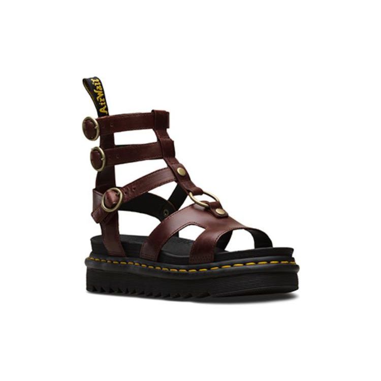Dr. Martens Leather Multi-Ring Strap Roman Sandals Women Sandals Vintage-Brown 24639211