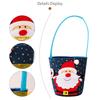 Christmas Gift Bag Fruit Candy Sack Storage Bucket for Kids Holiday Decoration Non-Woven Festive Cartoon Design