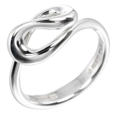 TIFFANY&Co. Кольцо Волна Открытое Серебро925 #4.9(Наш размер) 3.2г Женские Б/У