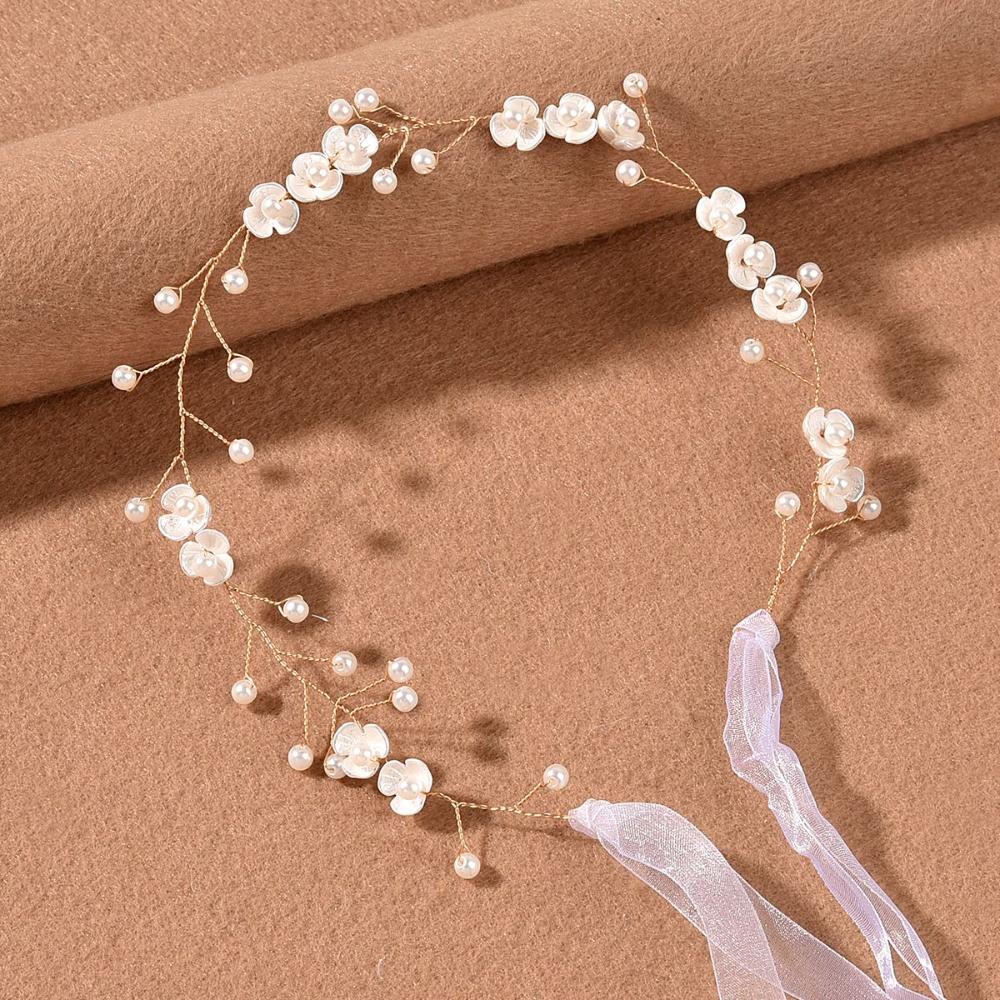 Jewelry Wedding/Prom Hair Accessories Pearl Hair Vine Bride Headbands Handmade Headwear
