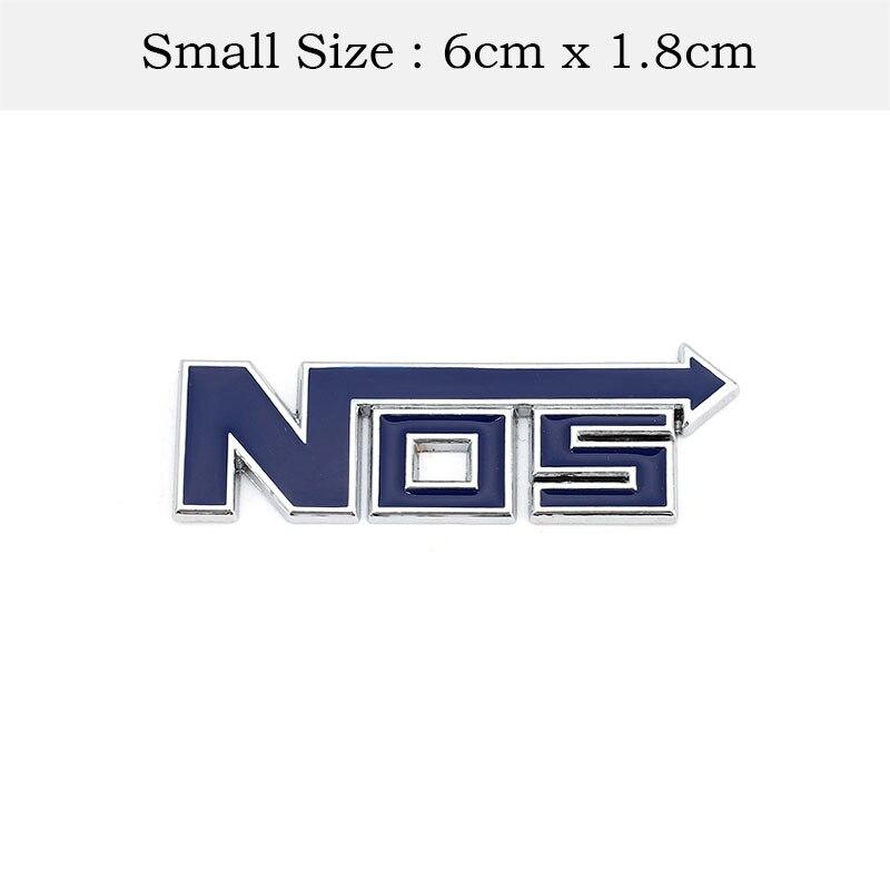 3D металлический логотип NOS, эмблема на передней решетке, значок, автомобильные наклейки, наклейки для BMW Honda Mercedes Auto Ford Focus Volkswagen Nissan Toyota