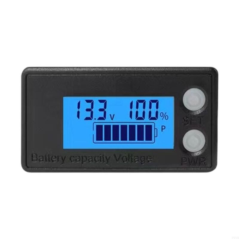 Low Power Consumption Electric Monitor with Clear Battery Percentage Readout Digital Voltmeter for 8 to 100V Systems