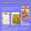 Capybara Cartoon Card Holder With Easy Pull Clip Retractable Neck Lanyard Student Card Work Card Traffic Card Holder