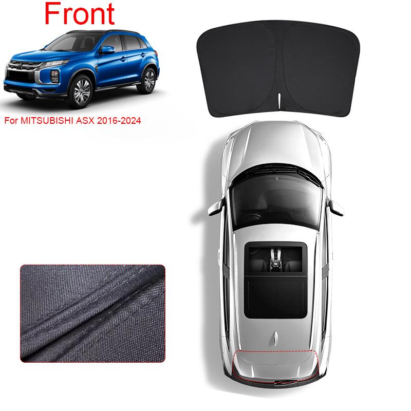 Car Black Window Privacy Sunshade For MITSUBISHI ASX 2016-2024 Auto Anti-UV Heat Insulation Protect Cover Interior Accessory