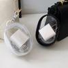 Black Pvc Transparent Cosmetic Bags Jewelry Organizer Portable Data Cable Earphone Coin Charger Storage Pouches