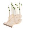 [Q3253] - Beige Green 'Cactus' Appetizer Pick Board (12 Picks) - 20. 5x13. 5cm