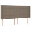 VidaXL LED Headboard Bedroom Furniture Double Bed Accessory Head of Bed Frame Interior Taupe 3124074