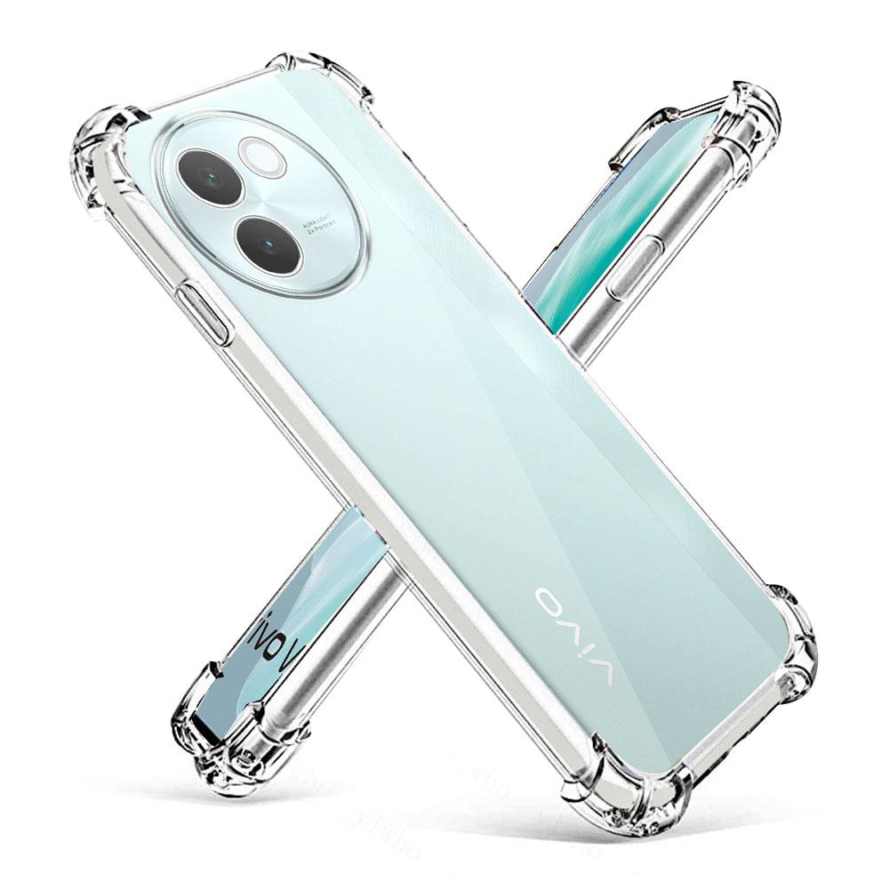 For Vivo V30E 5G /Vivo T3X Cases Clear Shockproof Silicone Soft Phone Case For Vivo Y200i Back Cover On VivoV30E T3X Y200i Funda