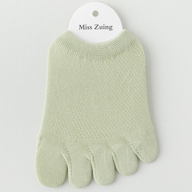 Женские весенне-летние нескользящие носки-лодочки с пятью пальцами и полуладонью — невидимые, тонкие, с раздвоенным носком для высоких каблуков.