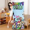 Игровое Полотенце для Ванны D-Dandys World Из Микрофибры Мягкое Впитывающее Воздухопроницаемое Для Девочек Детей Декоративное Мультяшное Пляжное Полотенце