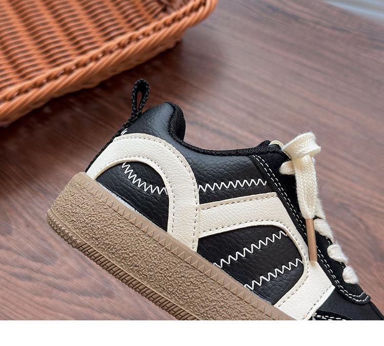Модные кроссовки и универсальная обувь на мягкой подошве из канваса и кожи для детей, весна 2025