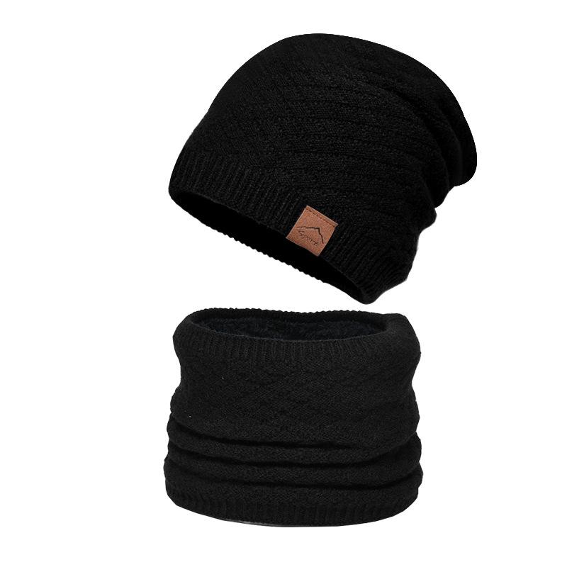 Зимняя уличная теплая шапка, женский шарф, мужская бархатная теплая защита ушей, вязаная шерстяная шапка с рукавами, шапки Skullies Beanies