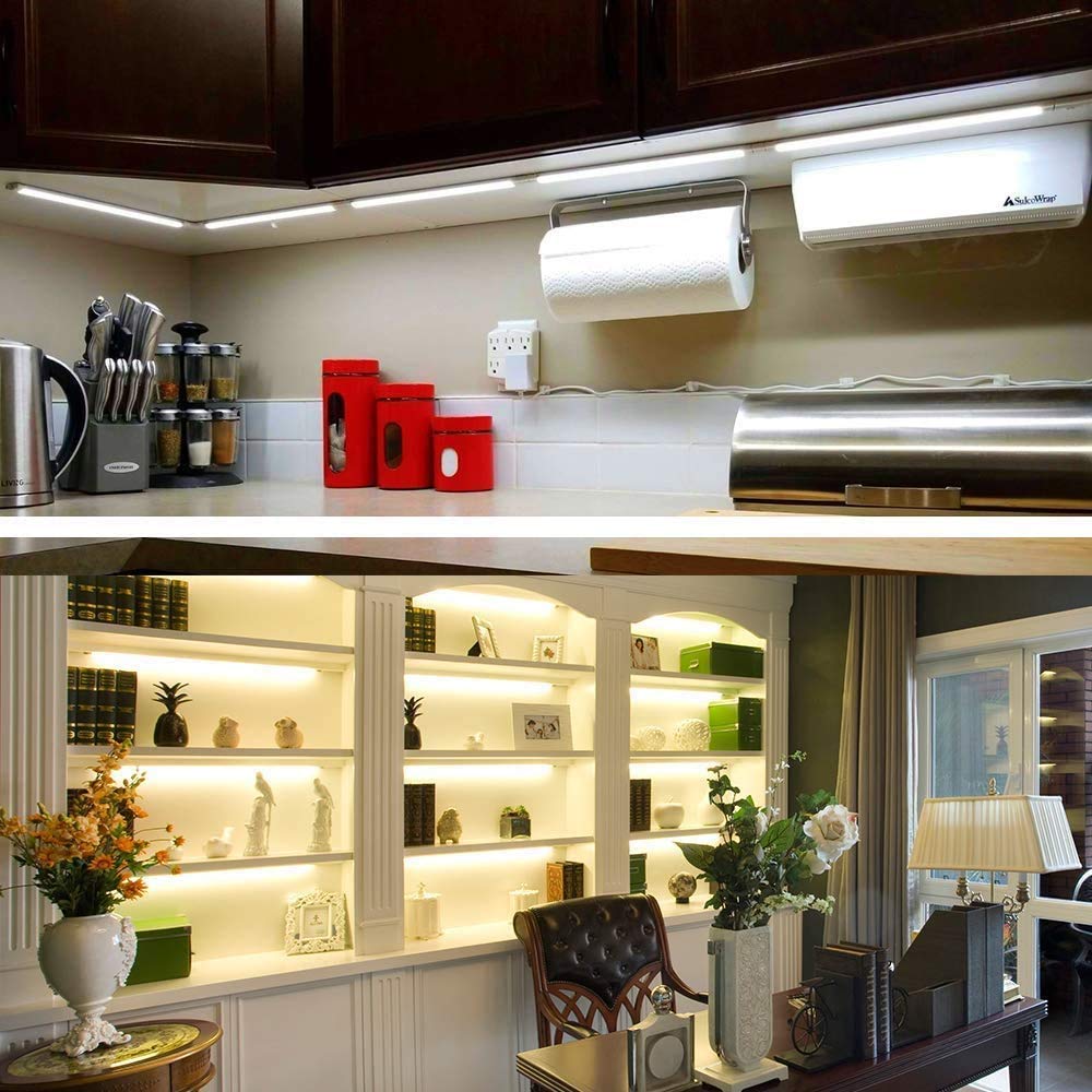 LED Cabinet Light, Bar Light, Kitchen Light, Daylight White, AC Adapter Included, Energy Saving, Compact, Stylish, Adjustable Brightness, Indoor