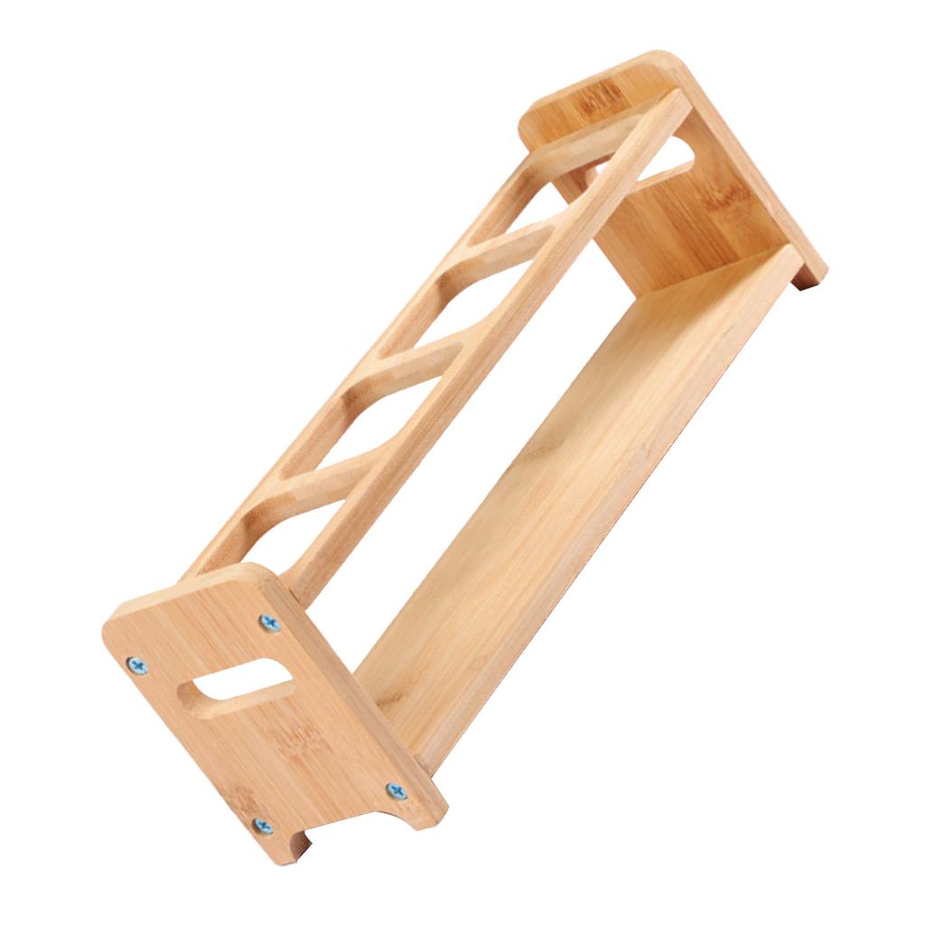 Подставка для хранения приправ Бамбуковое дерево 4 отверстия Многофункциональная Противоскользящая Экономия места Подставка для бутылок с маслом Кухонные принадлежности