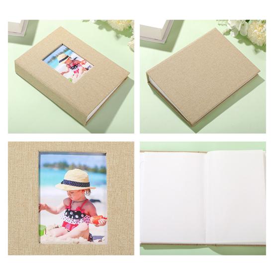 Slip-in Photo Album Linen Cover 28 Pages 56 Pockets 4x6-Inch Wedding Travel Baby Shower Kids Family Anniversary Picture Collection Book