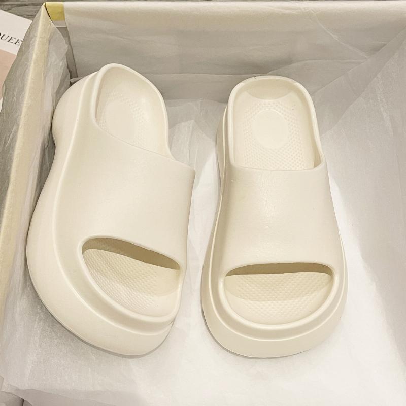 Уникальные женские тапочки на толстой платформе, новые удобные минималистичные пляжные тапочки из ЭВА, нескользящие женские сандалии для улицы и дома