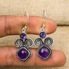 Amethyst Earrings Gemstone Jewelry, 925 Solid Sterling Silver Earrings, Gift For Women Handmade Earrings