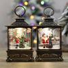 Lighted Christmas Snow Globe Lantern Battery Operated LED Night Light With Hook Christmas Tree Ornaments Gift Ideas