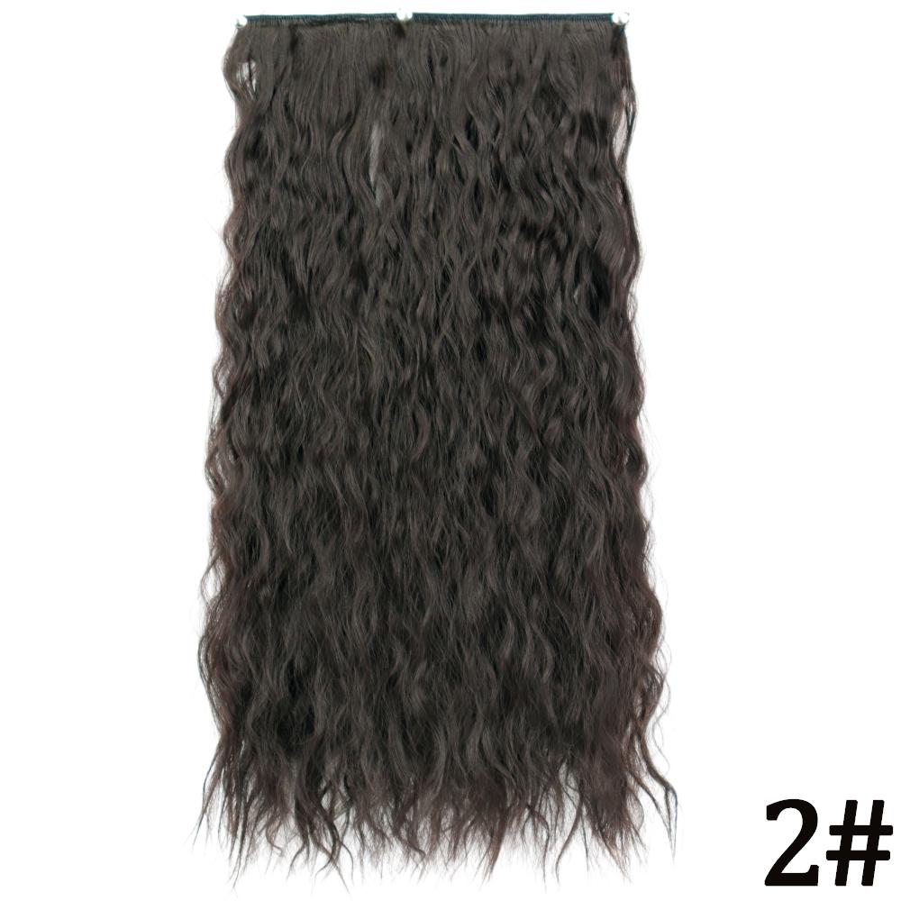 MERISIHAIR Длинные волнистые синтетические волокна 22 дюйма 5 зажимов для наращивания волос Волнистые прямые волосы Черный Коричневый Блондинка Повседневная одежда