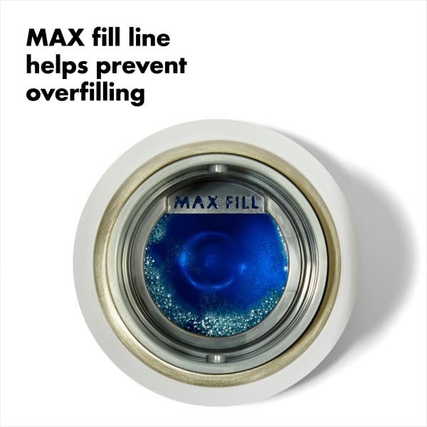 OXO Stainless Steel Soap Dispenser, 350ml, Silver, 75mm x 90mm x 195mm