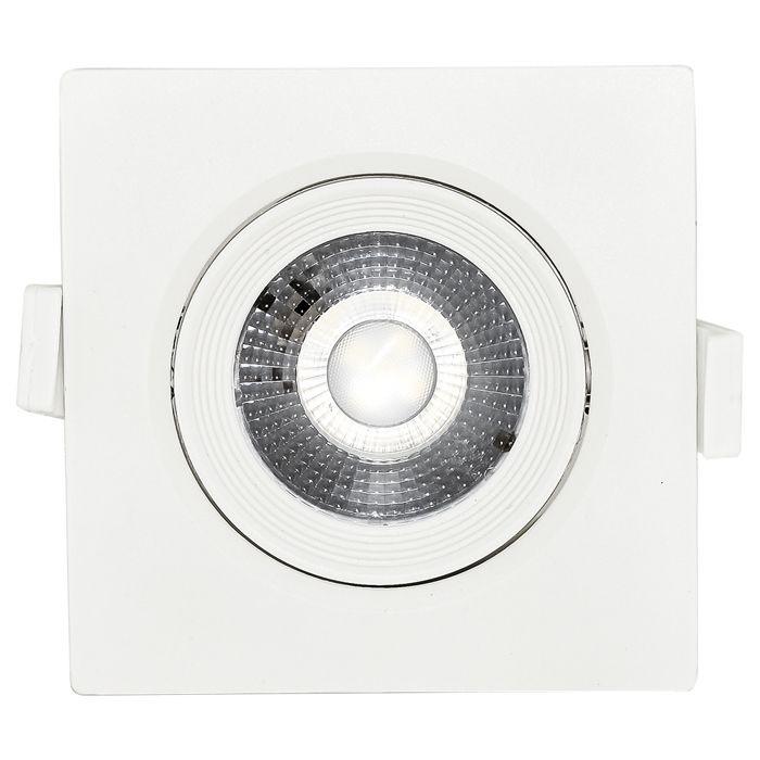 Lot de 5 Spots LED encastrables carré blanc 5W IP20 4000K