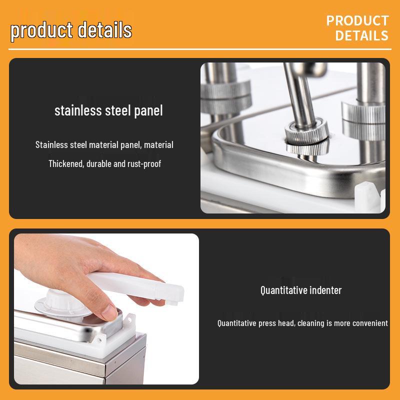 Stainless Steel Sauce Pump Dispenser for Coffee, Syrup, and Jam