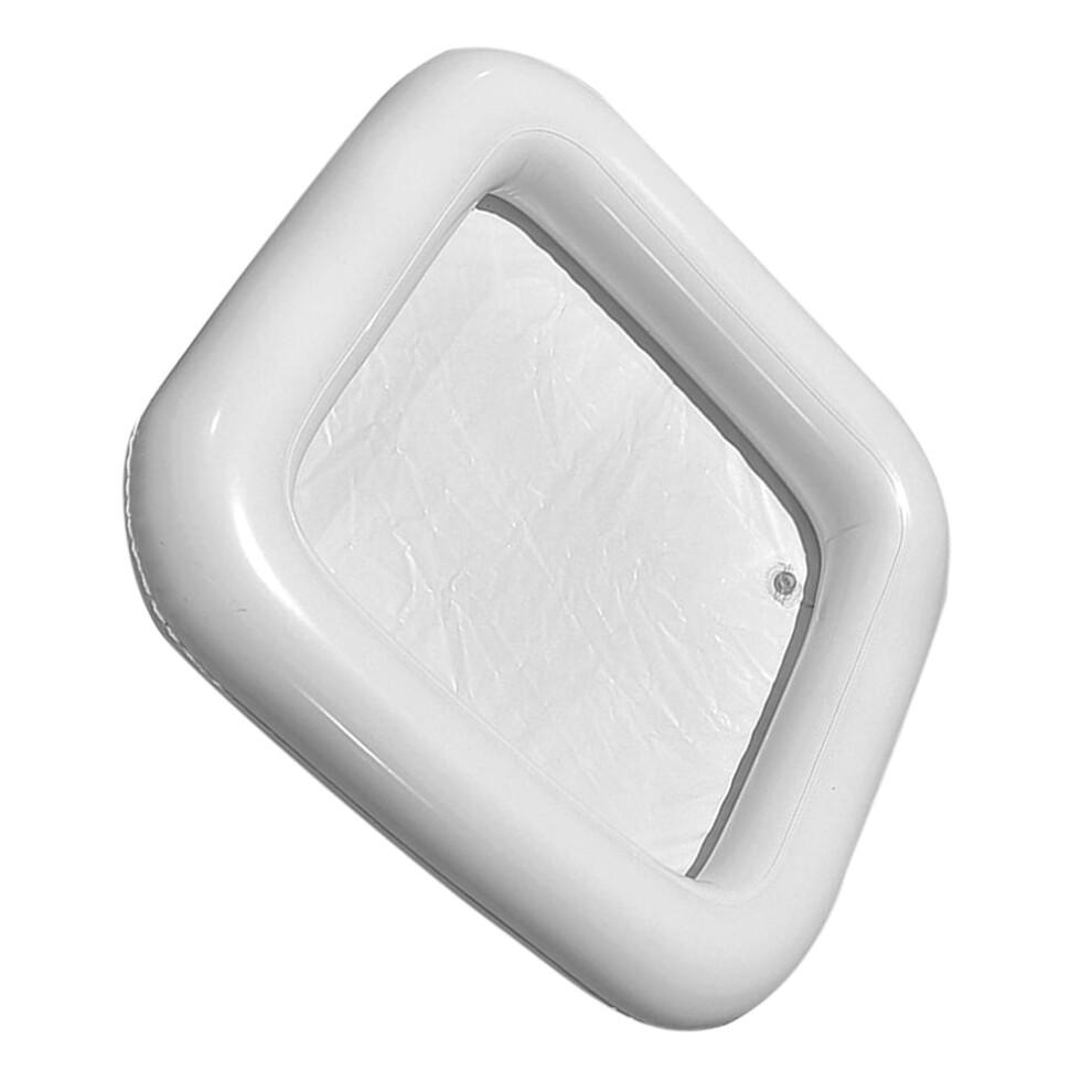 Bar gonflable à glace (1 ensemble) pour servir des boissons et des amuse-gueules lors de fêtes au bord de la piscine, en PVC blanc.