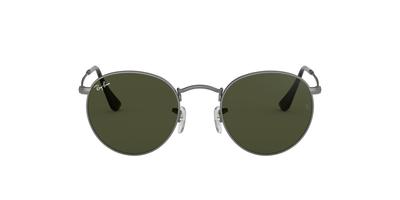 Ray-Ban Круглые Металлические 0RB3447 029 53 Солнцезащитные очки с серебристой оправой и зелеными линзами
