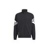 Casual Sports Stand Collar Logo Jacket Unisex Jackets Black HE7452