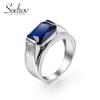 Ювелирные обручальные кольца SODROV с синим цирконом для женщин