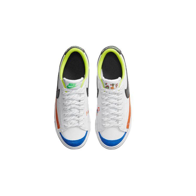 Nike Кроссовки Blazer Low '77 GS для детей старшего возраста Lifestyle Белый Черный Синий Сигнал Оранжевый DV1747-101