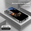 Чехол N176 King Queen CouplesPhone для iPhone 16 15 Pro Max Samsung S24 S23 Ultra A54 A35 Xiaomi Redmi Note 13 12 Pro с покрытием из закаленного стекла