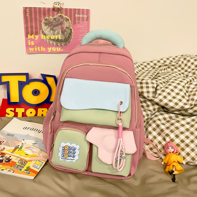 Большая вместимость школьного рюкзака для студента, женский водонепроницаемый рюкзак, контрастный цвет