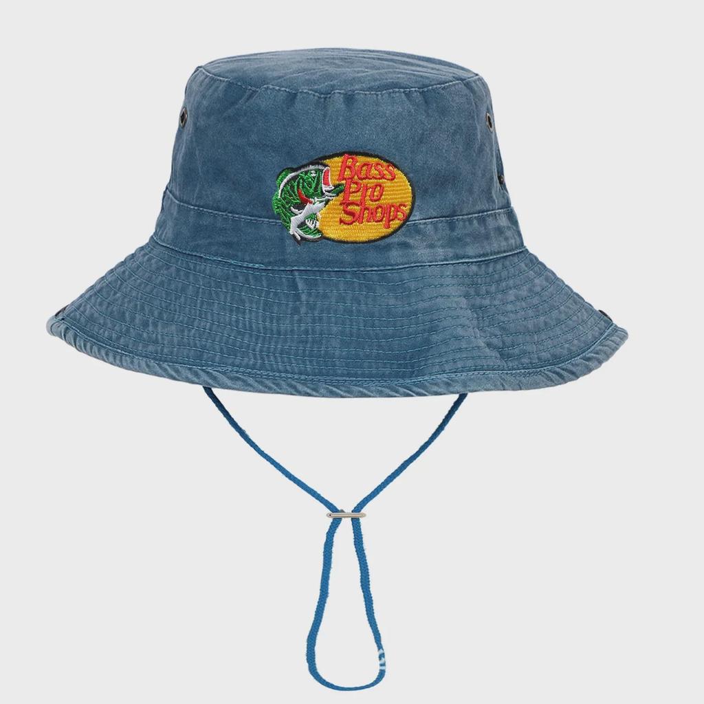 Вышитая джинсовая рыболовная шляпа с широкими полями Bass Pro Shops