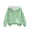 Children's Boys And Girls Fashionable Solid Color Pullover Casual Round Neck Hooded Sweatshirt Plus Fleece Sweatshirt