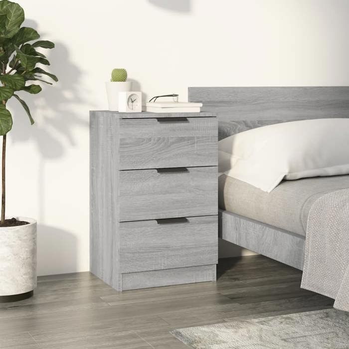VidaXL Bedside Table Sonoma Grey 40x36x65 Cm 817053